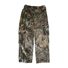 Realtree Boys Camo Cargo Pants Size Large 10/12 Hunting Camping Fishing EUC