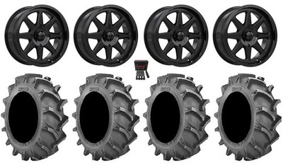MSA Spark 18'' Wheels Gloss Bk 35x9.5 (8ply) BKT 171 Tires RZR XP 1K / PRO XP