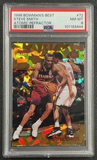 STEVE SMITH PSA 8 1998-99 BOWMAN'S BEST #72 ATOMIC REFRACTOR 99/100 HAWKS