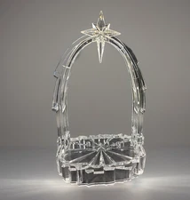 VTG CHRISTIAN LACROIX 11” NATIVITY REPLACEMENT MANGER ACRYLIC W/ STAR