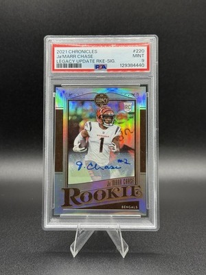2021 Panini Chronicles - Jamarr Chase /99 Legacy Update Rookie Signatures PSA 9
