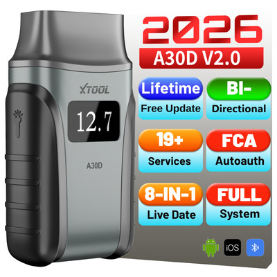 2026 XTOOL A30D V2.0 Wireless OBD2 Scanner Bidirectional Full System Diagnostic