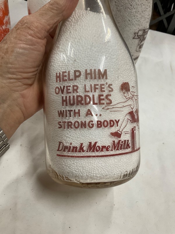 Quart  Maple Grove Dairy Milk Bottle, Jamestown New York
