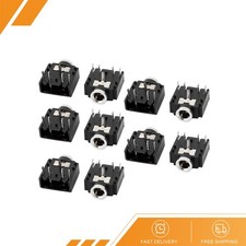 10Pack 3.5mm Female Stereo Audio Socket Headphone Jack Connector 5Pin PCB Mount