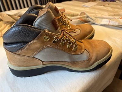 TIMBERLAND Men's Size 12 Field Boot Mid Boot Wheat Nubuck A18RI