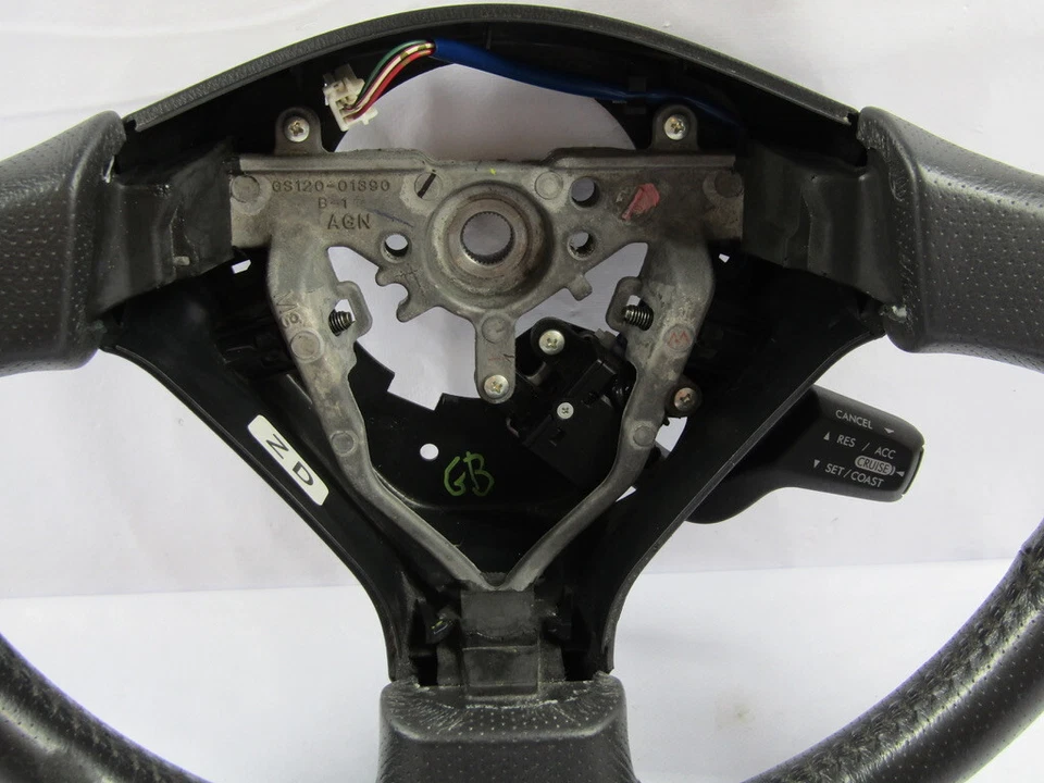 2003-2008 Subaru Forester Steering Wheel with Cruise Control Black Leather OEM - Image 2 of 4