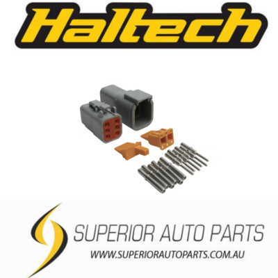 Haltech Plug and Pins Only - Matching Set Deutsch DTM-6 Connectors (7.5 Amp) 