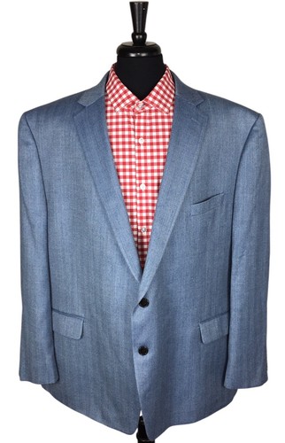 Ralph Ralph Lauren Men Blue Herringbone Wool/Silk/ Sport Coat Blazer 52R - Picture 5 of 12