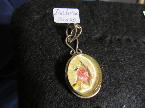 Womens Dichroic pendants silver overlay with 925 silver chain of your choice - Picture 5 of 11