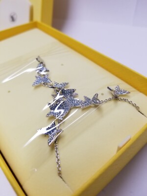 lilly❤︎‬ Swarovski Lilia Blue Butterfly Rhodium Plated Y Necklace | eBay