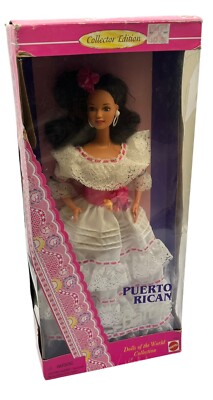 1996 DotW Puerto Rican Barbie Puppe Dolls of the World Mattel Unbespielt