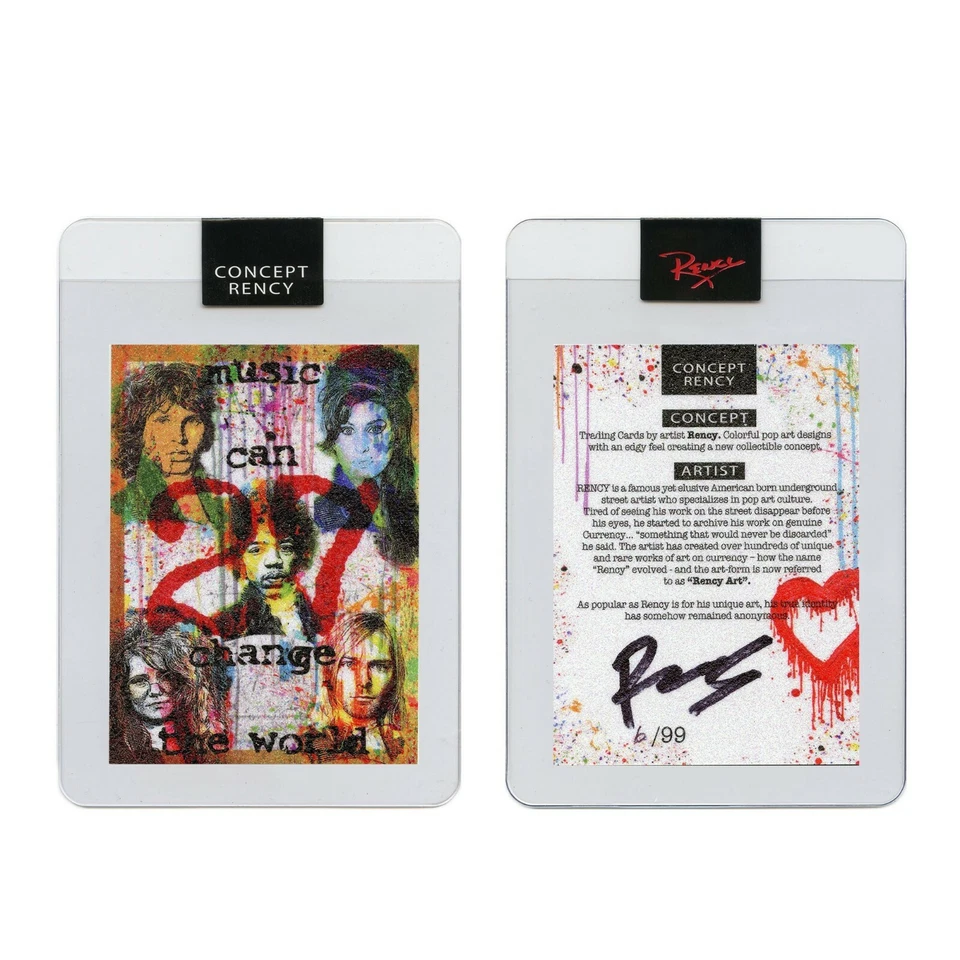 27 CLUB Music Can Change World DIAMOND DUST Trading Card Signed by Rency # of 99 - Image 2 of 3