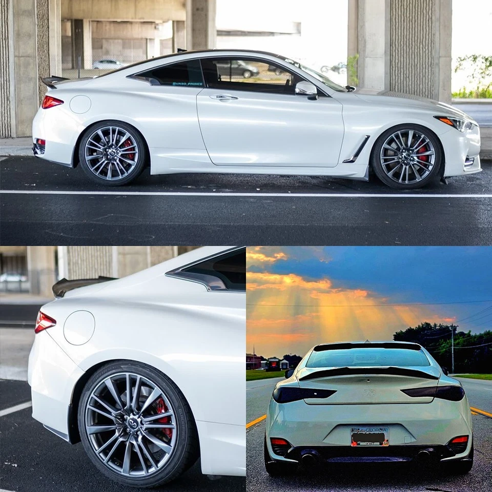 For Infiniti Q60 Q60S 2013-2025 Carbon Fiber Trunk Wing Spoiler - Image 4 of 4
