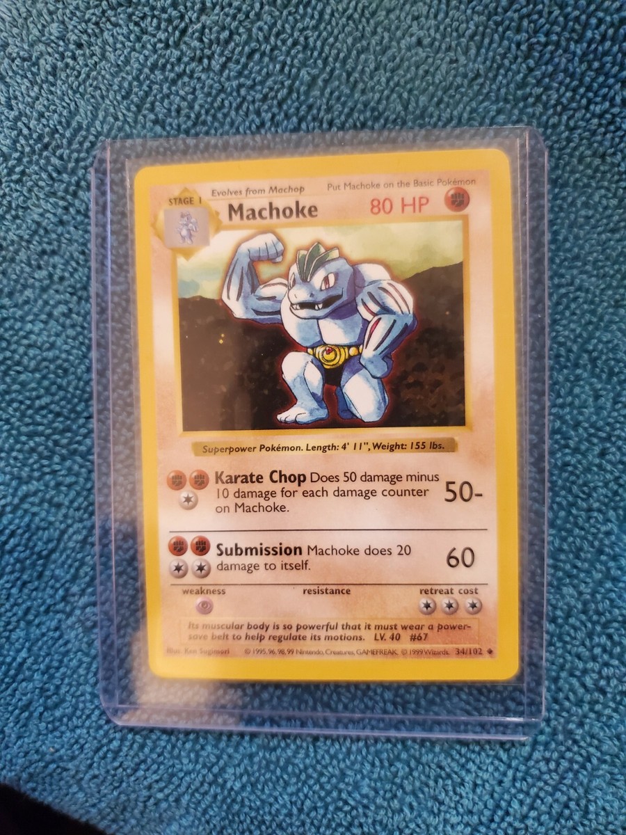Machoke Shadowless Pokemon Card 1999 base set Grading ready Machoke Shadowless Pokemon Card 1999 base set Grading ready
