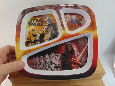 Zak! Designs Disney Star Wars Divided Kids Tray Plate The Force