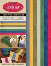 Kraft-tex Designer Sampler 7 Essential Colors 8.5X11" each Hand Dyed Prewashed