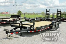 NEW 2025 7 X 20 14k Heavy Duty Equipment Trailer w/ Spring Assist Ramps