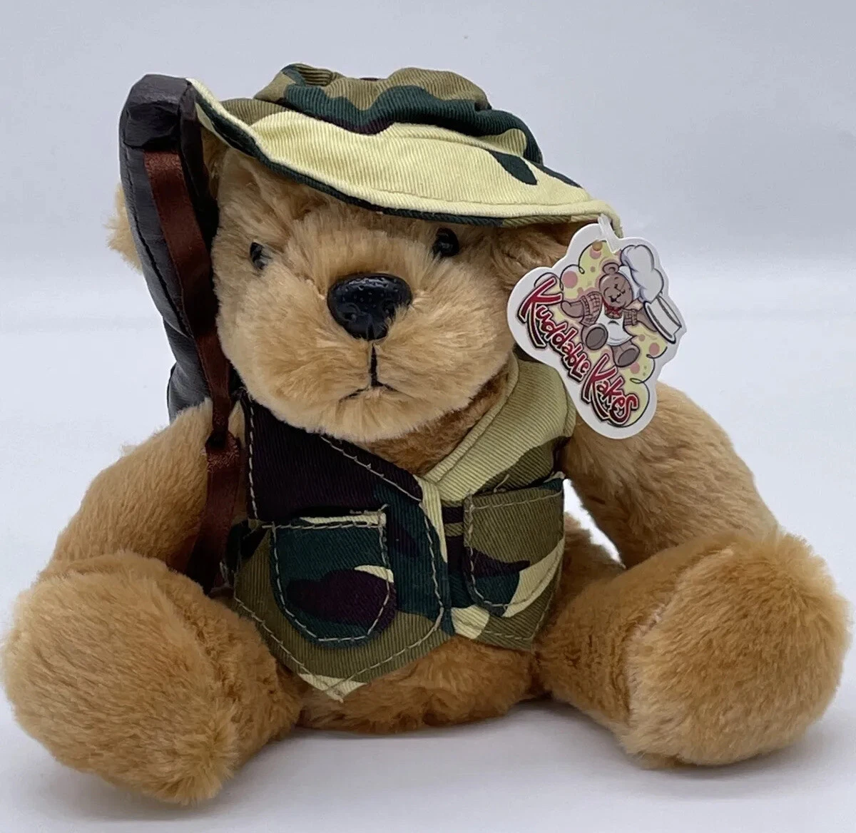 Kuddable Kakes Stuffed Hunting Bear With Camouflage Vest Hat