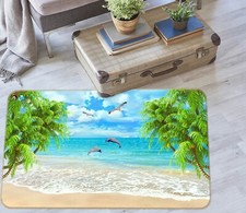 3D Sea Beach Free Time NBC633957 Game Rug Mat Elegant Photo Carpet Mat Romy