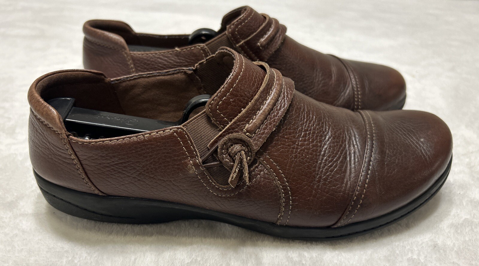 Clarks Women's Cheyn Madi Loafer Slip On Shoe Size 9 M Brown Leather Comfy Shoe