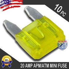 10 Pack 20A Mini Blade Style Fuses APM/ATM 32V Short Circuit Protection Car Fuse