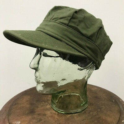 NOS Vintage US Army Military Fatigue Hat OG107 1952, Size 1/2