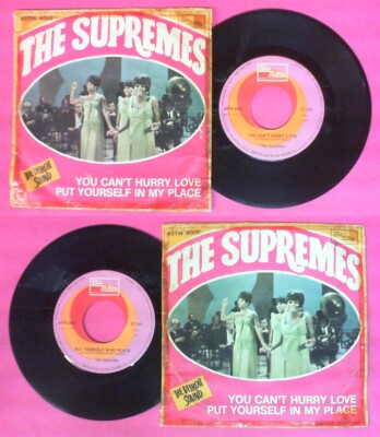 LP 45 7'' THE SUPREMES You can't hurry love Put yourself in my place no cd mc vhs