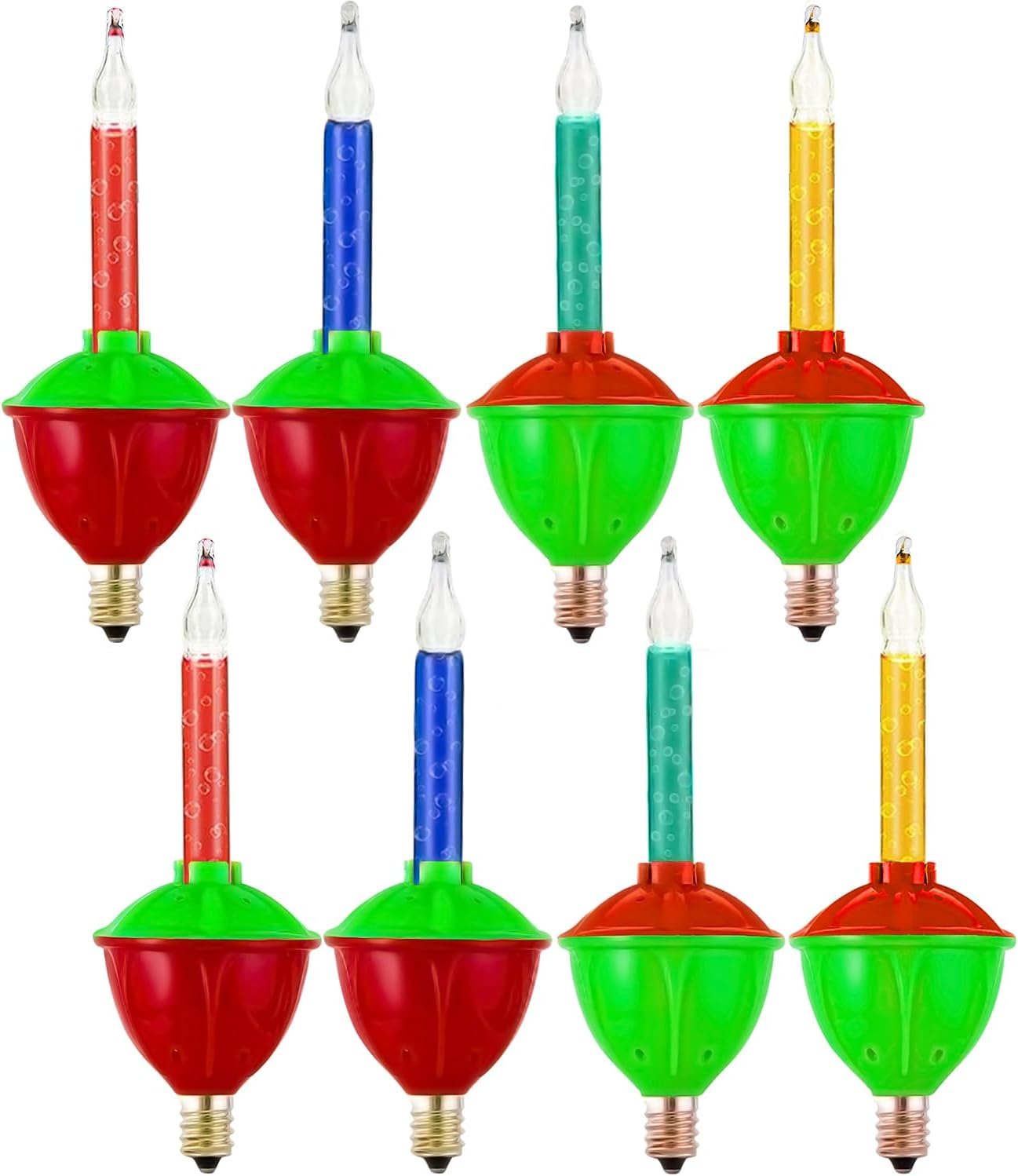 Christmas Bubble Lights, 8 Pack MultiColor Christmas Bubble