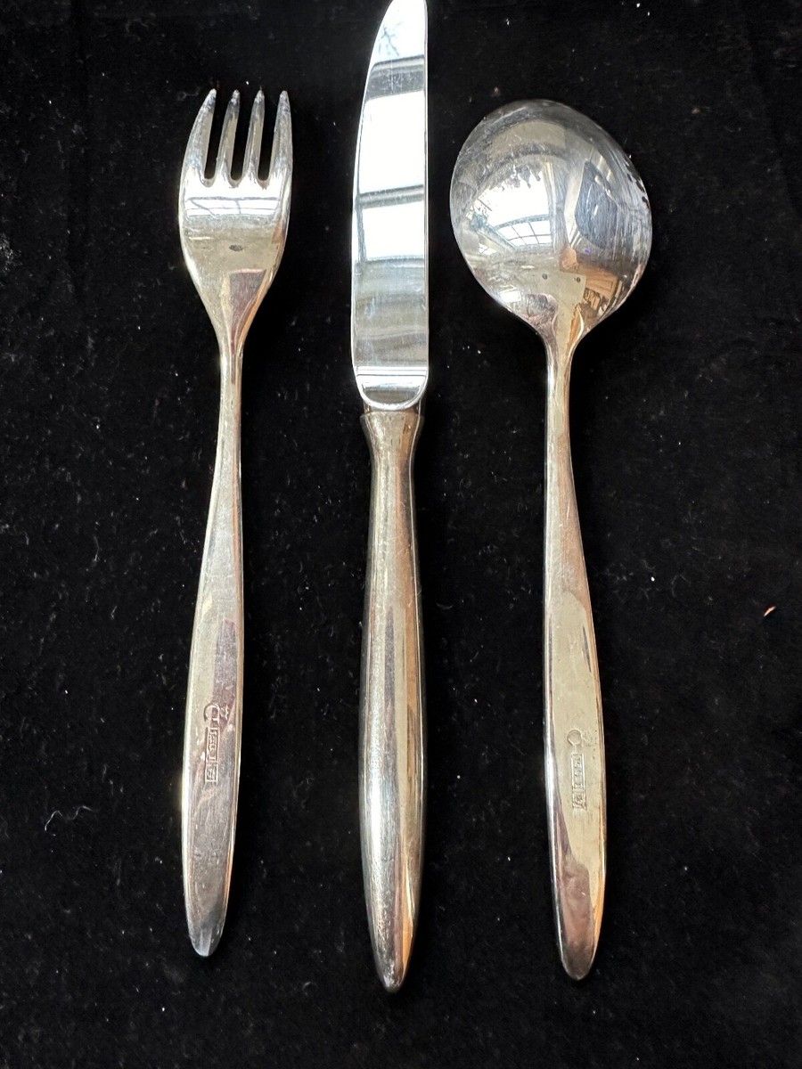 Orleans Christofle French heavy weight silver-plate 3 piece