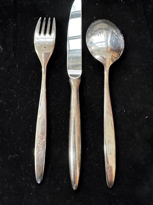 Christofle Orleans　カトラリー　オルレアン　銀メッキ　希少 Orleans Christofle French heavy weight silver-plate 3 piece