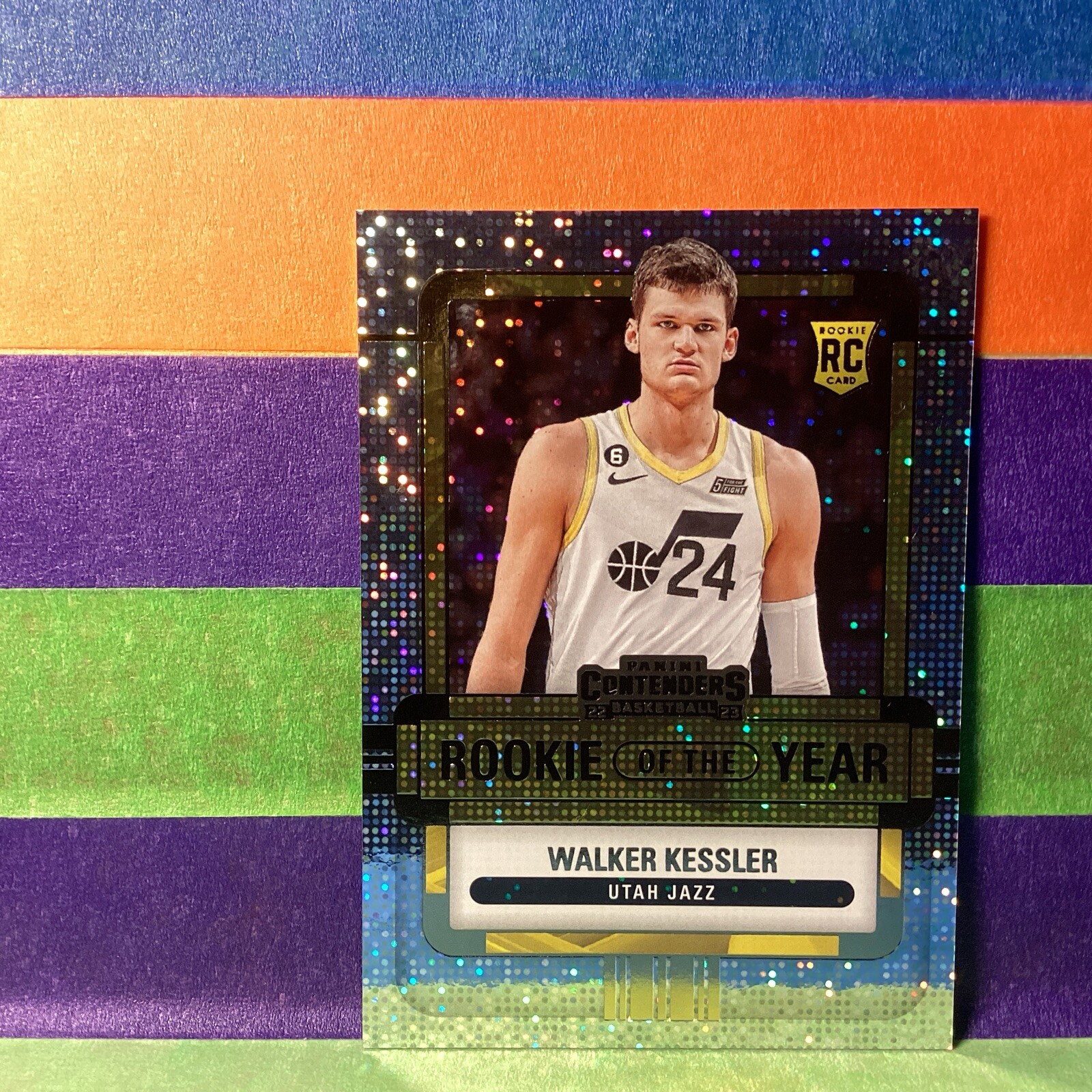 2022-23 Contenders Walker Kessler #3 Rookie Of The Year Sparkle Gold Parallel