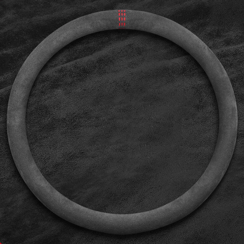 Cubierta de volante de coche antideslizante de gamuza suave universal de 15" para Hyundai Tucson Foto 2 de 4