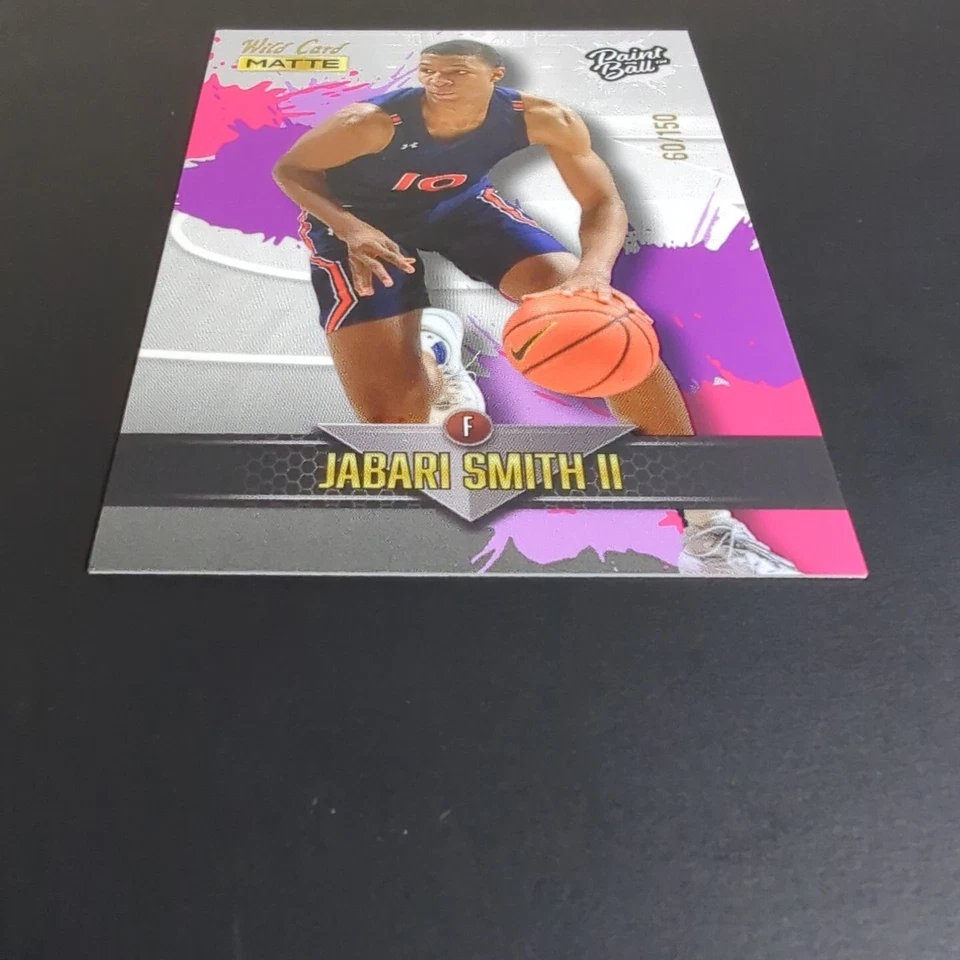 Jabari Smith II 2022 Wild Card Matte Paint Ball #PB-8 White/Purple 60/150 Rocket - Image 4 of 4