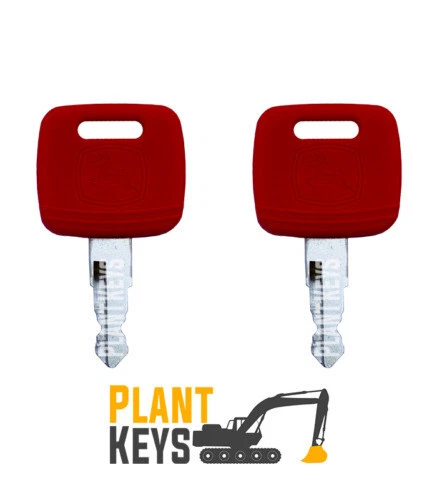 2PCS Ignition Keys for John Deere Tractor 110TLB 4210 RE71557 RE43492 RE183935