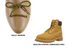 Lacci per scarpe Timberland marrone e giallo ideali per stivali e scarponcini