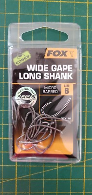 Fox Edges Armapoint Super Wide Gape Long Shank Micro Barbed Size 6 (CHK251)