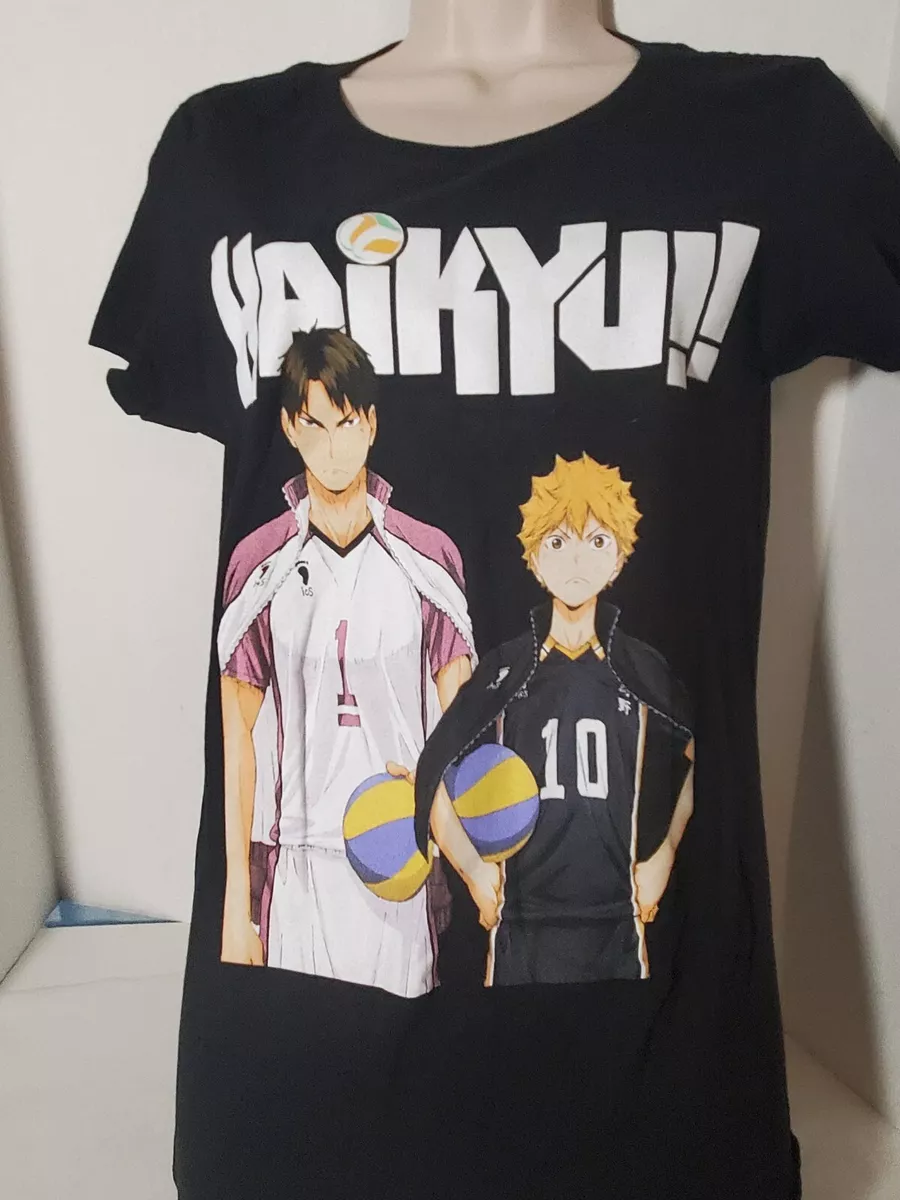 Haikyuu T-shirt Women's Size Medium M Black Anime Crunchyroll