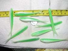 40-3" crappie-panfish-soft minnow lure-jig-grubs-Split tail-fluke-scent-lot-fish