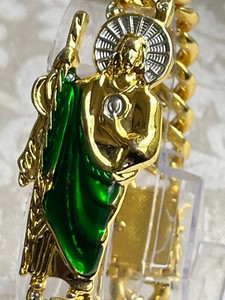 Authentic St Jude Bracelet Gold Plated Pulsera de San Judas Tadeo Oro Laminado de Lujo.