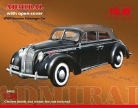 Admiral Cabriolet W / Open Cover, Wwii German Passenger Auto 1:24 Modell Kit Icm