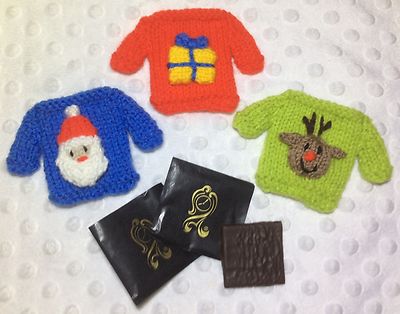 STRICKMUSTER - Weihnachtspullover neuwertig Abdeckungen passt nach acht - Weihnachtsmann, Rentiere