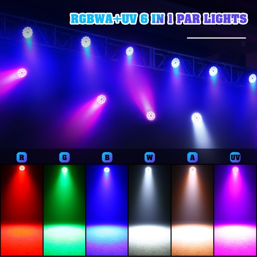 270W RGBWA+UV 18 LED Par Strahler 6in1 Bühnenlicht DMX Lichteffekte Partylicht - Bild 3 von 26