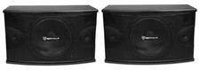 Pair Rockville KPS10 10" 3-Way 1200 Watt Karaoke Speakers Wall Brackets / MDF 