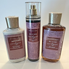NEW Bath Body Works Blush Cardigan Lotion Fragrance Mist Wash Lot Full Sizes