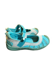 Pediped girls, blue suede and mesh Mary janes, 332