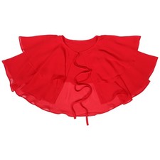 Red Sleeveless Cloak Cape Lightweight Shawl Fake Collar Detachable