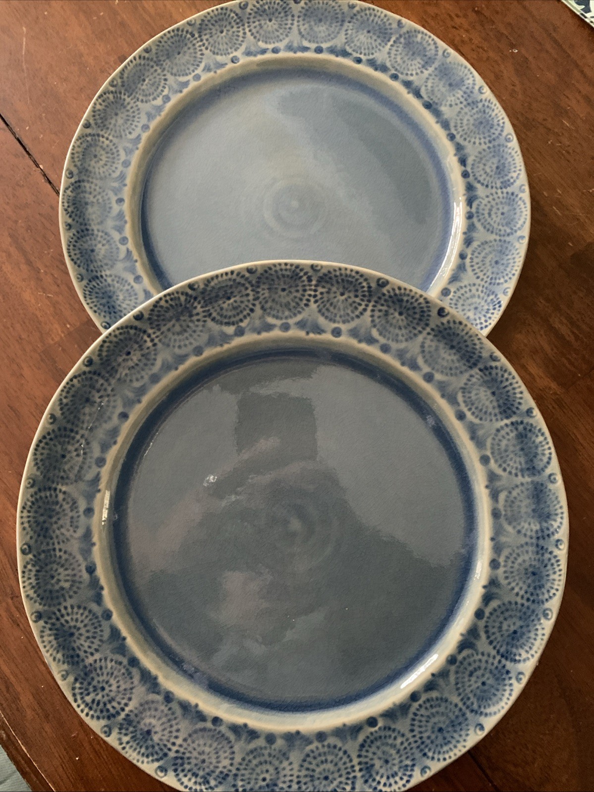 Old Havana ANTHROPOLOGIE Dinner Plate IRIS BLUE 11.25