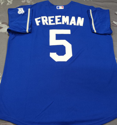 Freddie Freeman #5 LAD Dodgers Royal Alternate Cool Base Sewn Stitched Jersey.