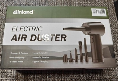 New Inland Electric Air Duster (Cordless)   Rechargeable Cleaning