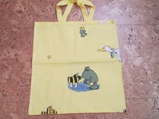 Stofftasche,  gelb mit Frosch und Ente